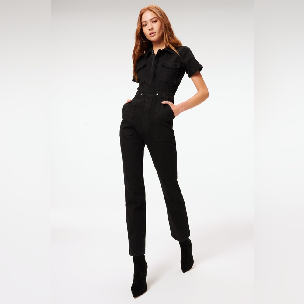 GOOD AMERICAN The Fit For Success Jumpsuit Black Size 0